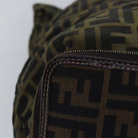 FENDI Zucca Canvas Tote Bag Black Brown Auth ep4488 - Picture 5 of 16